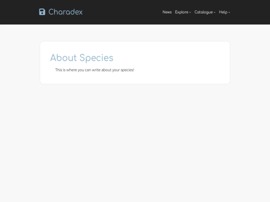 species screenshot