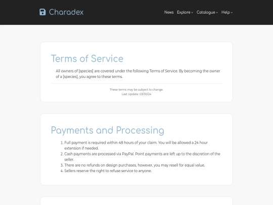 terms screenshot