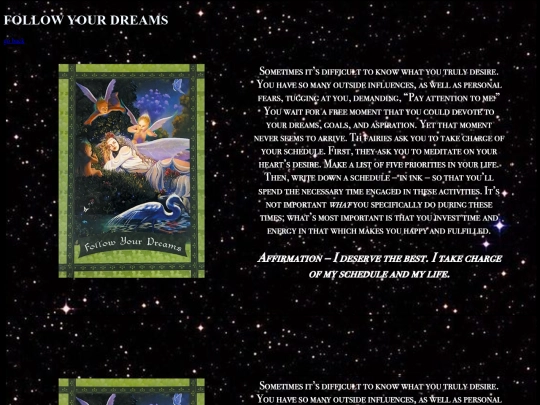 mywebsite/OracleCards/FollowDreams screenshot
