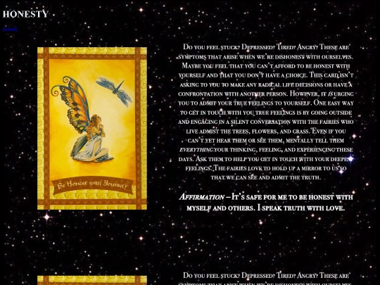 mywebsite/OracleCards/Honesty screenshot