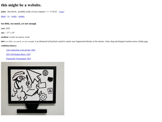works/toolittletoomuchyetnotenough screenshot