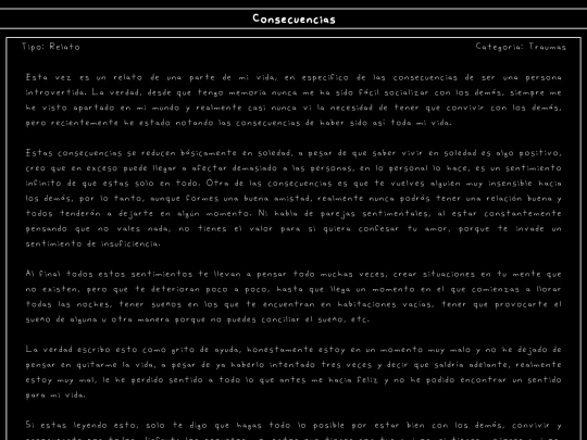 Consecuencias screenshot