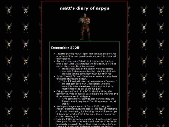 diary screenshot