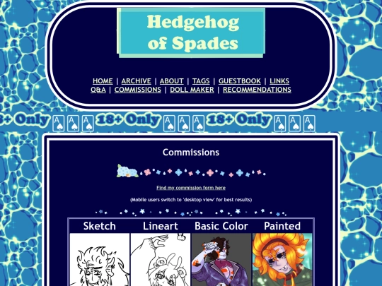 commissions screenshot