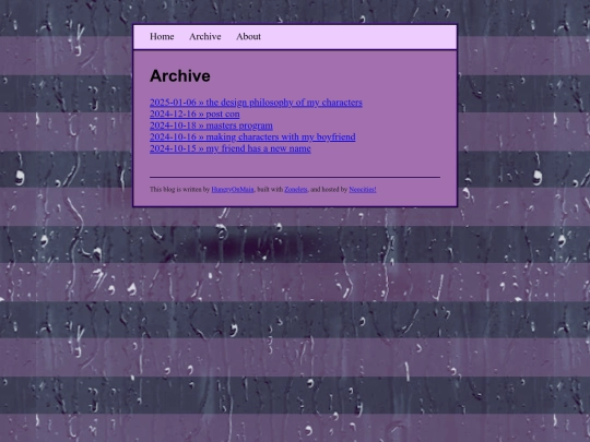blog/archive screenshot