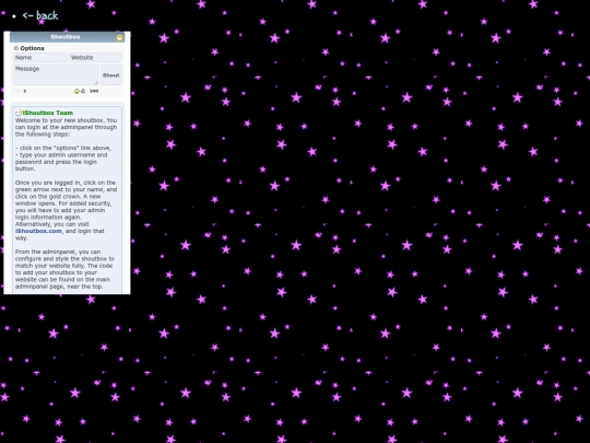 shoutbox screenshot