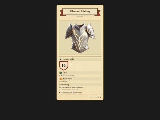 Items/ItemVorlageRuestung screenshot