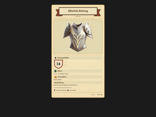 Items/Test screenshot