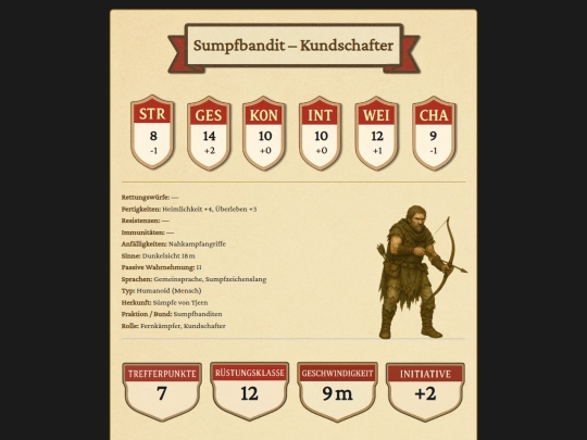 MonsterKarten/Banditen/SumpfbanditenSchtze screenshot