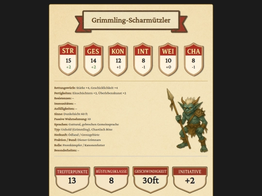 MonsterKarten/Grimmlinge/GrimmlingScharmtzler screenshot
