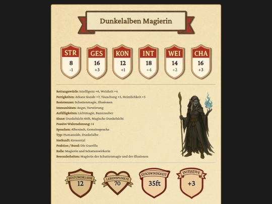 MonsterKarten/Kronenbund/AlbenMagierin screenshot