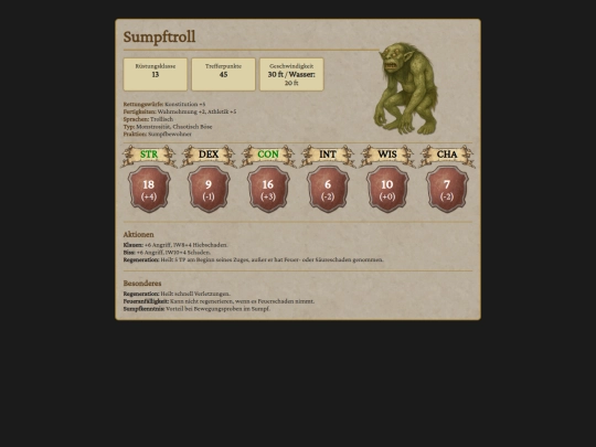 MonsterKarten/Trolle/Sumpftroll screenshot