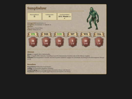 MonsterKarten/Untote/Sumpfzehrer screenshot
