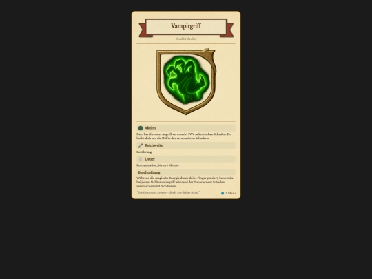 Zauber/Zauberkarten/Nekromantie/Vampirgriff screenshot