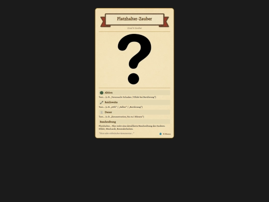 Zauber/Zauberkarten/ZauberkarteVorlage screenshot