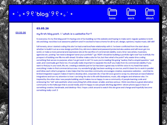 blog screenshot
