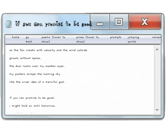 poems/ifyoucanpromisetobegood screenshot