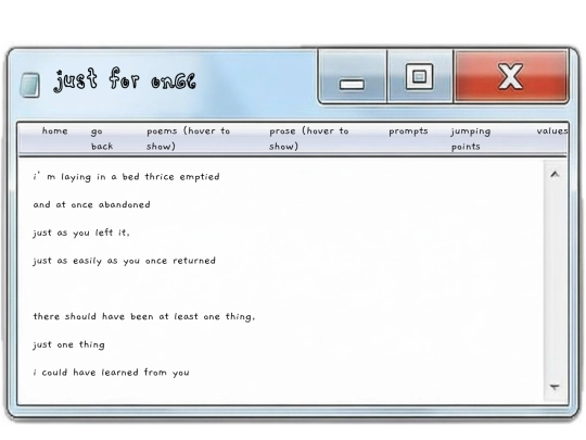 poems/justforonce screenshot