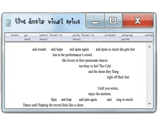 poems/thedustyvinylspins screenshot