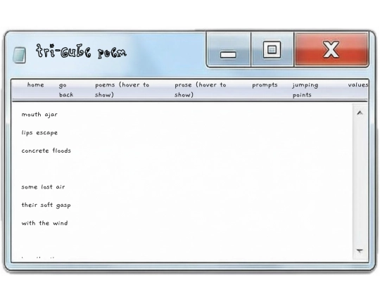 poems/tricubepoem screenshot