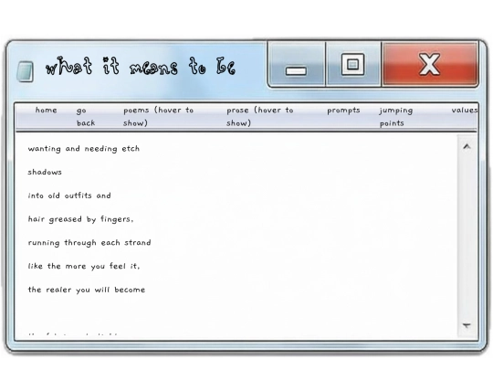 poems/whatitmeanstobe screenshot