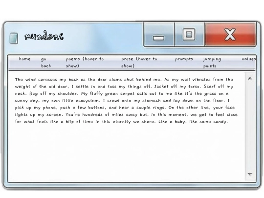 prose/mundane screenshot