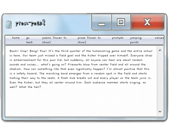 prose/prom-posal screenshot