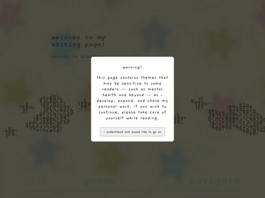 writing screenshot