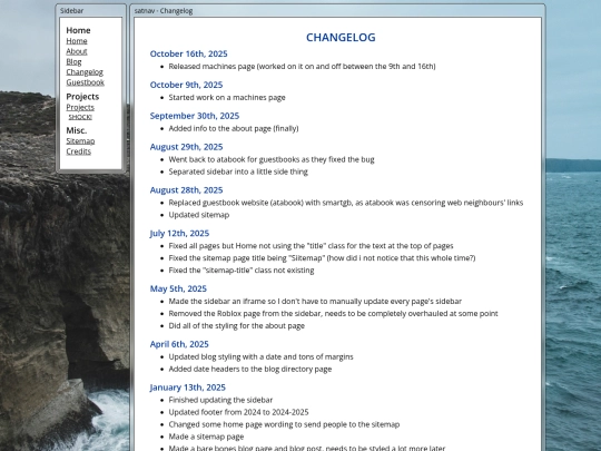 changelog screenshot