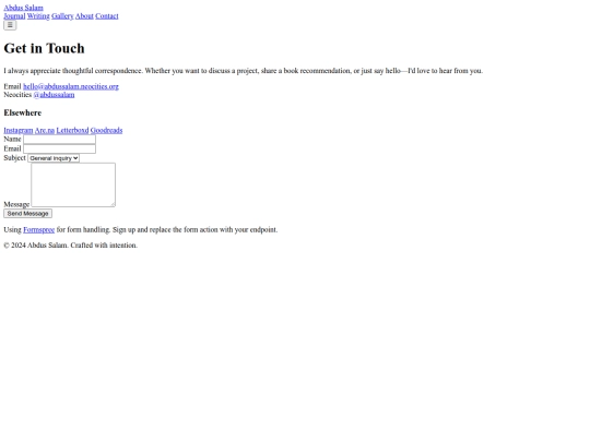 Contact screenshot