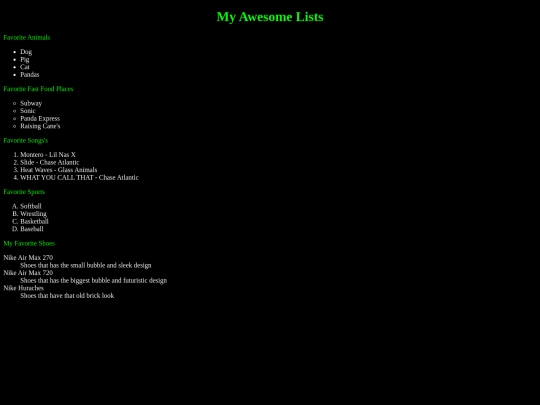 classwork/favorites screenshot