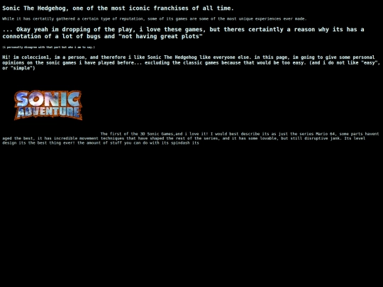 sonic reviw awesome/Sonicreviewawesome screenshot