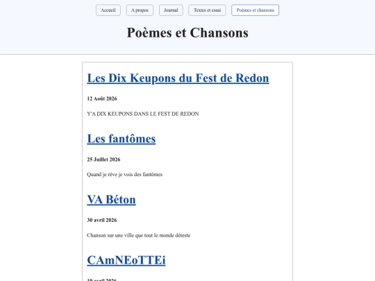 poemes-chansons screenshot
