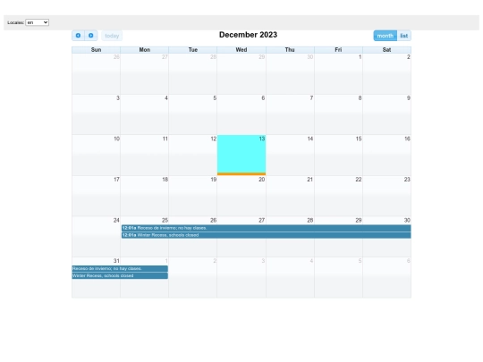 fullcalendar/demos/Calendar screenshot