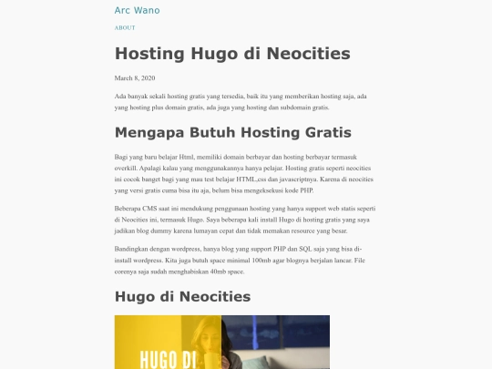 coba-hugo-di-neocities screenshot