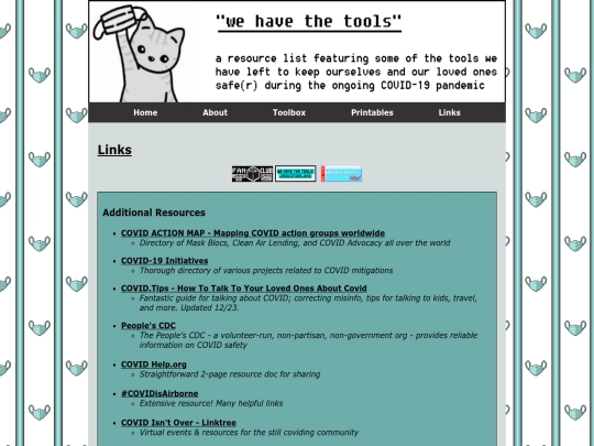 links screenshot