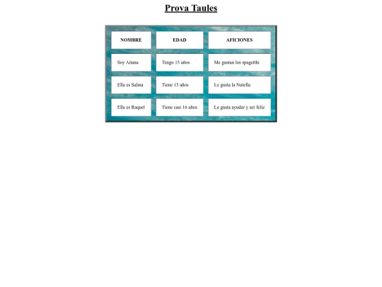 Exercicis/Taules screenshot