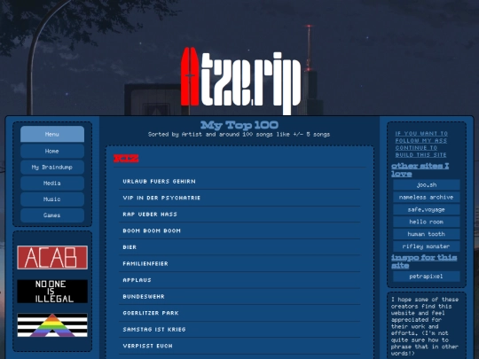 Subsection/Music screenshot