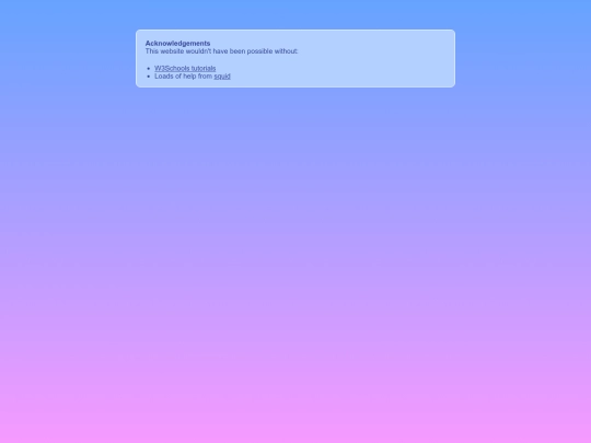 acknowledgements screenshot