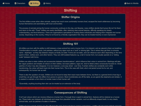 shifting screenshot