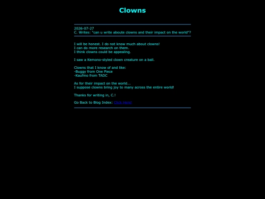 blog/clowns screenshot