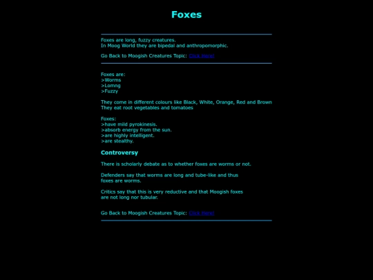 moogpaedia/topics/moogs/creatures/foxes screenshot