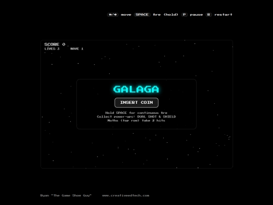galaga/galaga-game screenshot