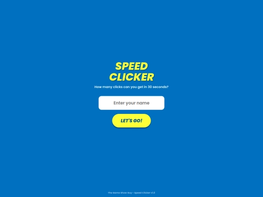leaderboard/clicker_game screenshot