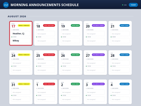 show_board/morning_schedule screenshot