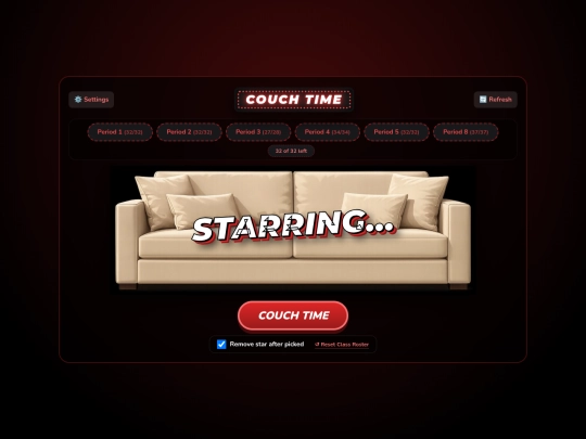 teacher_tools/couch_time_v2 screenshot