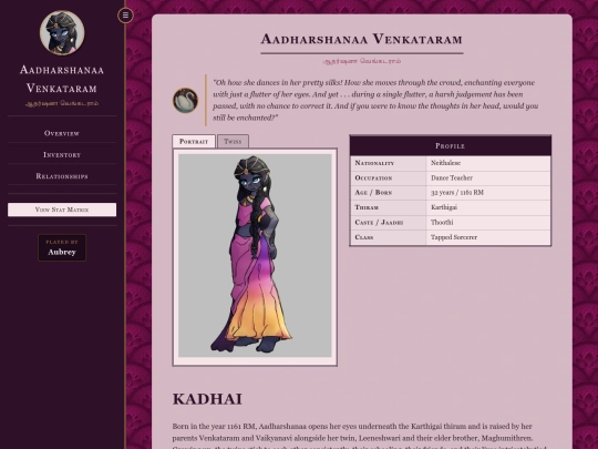 playercharacters/aadhi screenshot