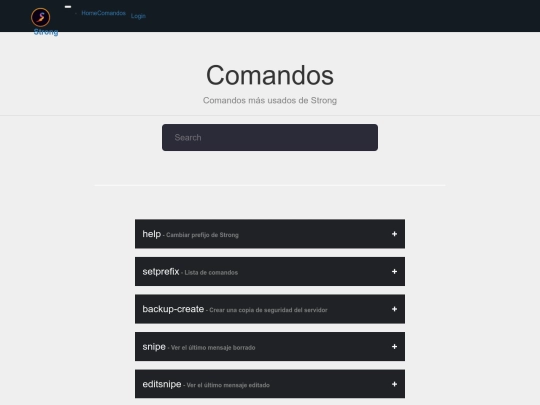 pages/commands screenshot