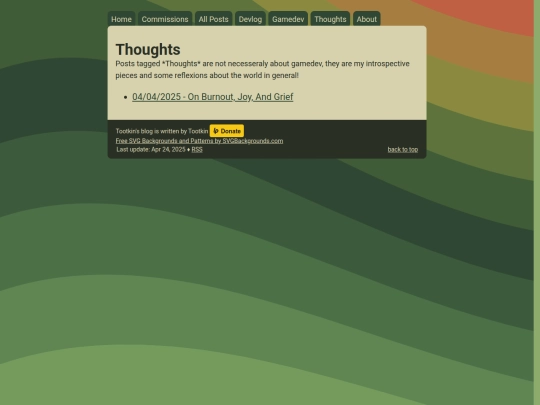 info/categories/thoughts screenshot