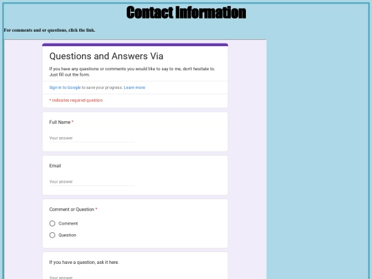Contact screenshot